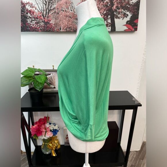 DOUBLJU Women Cropped
Cardigan Open Front Size M Dolman Sleeve Rayon / Spandex - Picture 5 of 10